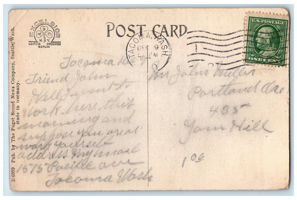 c1910's Northern Railroad Tumwater Canyon Leavenworth Washington WA Postcard