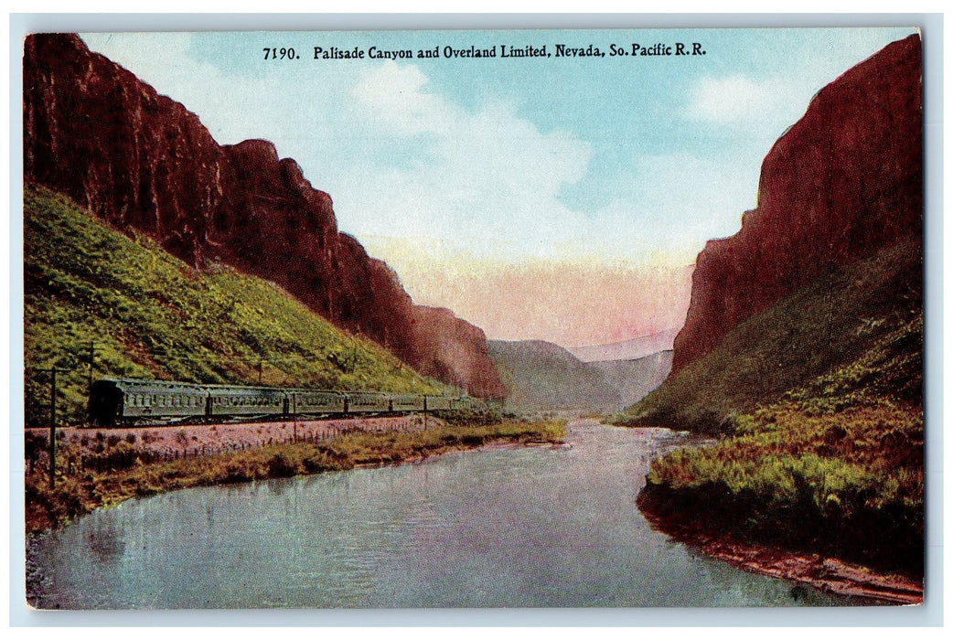 c1910s Palisade Canyon Overland Limited Nevada So. Pacific Railroad OR Postcard