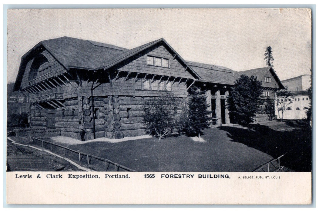 1905 Lewis And Clark Exposition Forestry Building Exterior Portland OR Postcard