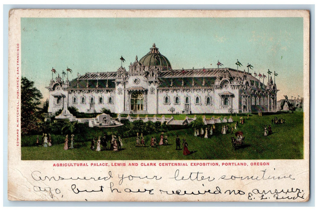 1906 Agricultural Palace Lewis Clark Centennial Exposition Portland OR Postcard