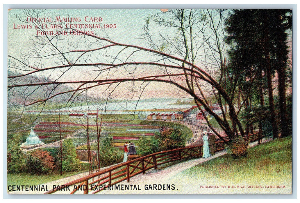 c1905s Centennial Park And Experimental Gardens View Portland Oregon OR Postcard