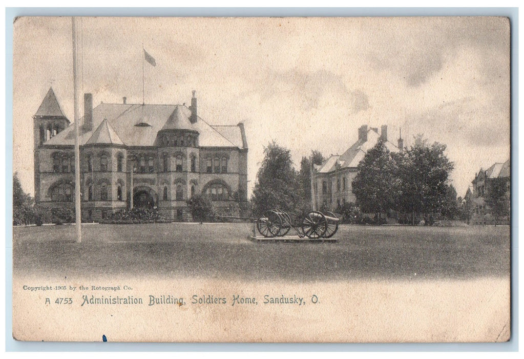 c1910s Administration Building Soldiers Home Sundusky Ohio OH Unposted Postcard