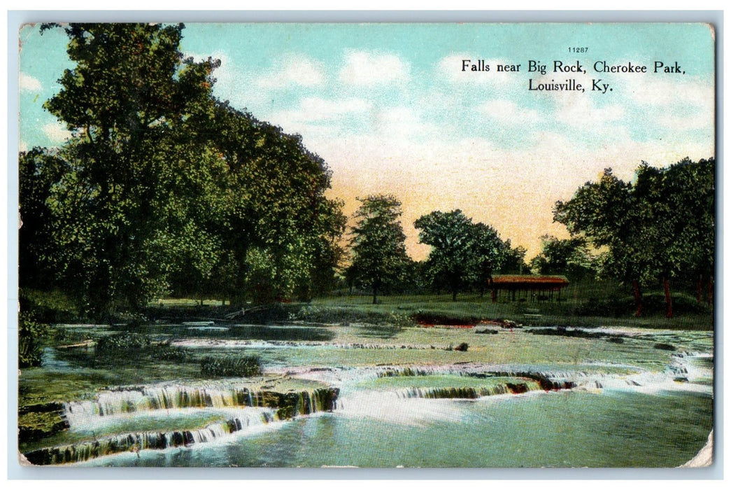 1909 Falls Near Big Rock Cherokee Park Louisville Kentucky KY Posted Postcard