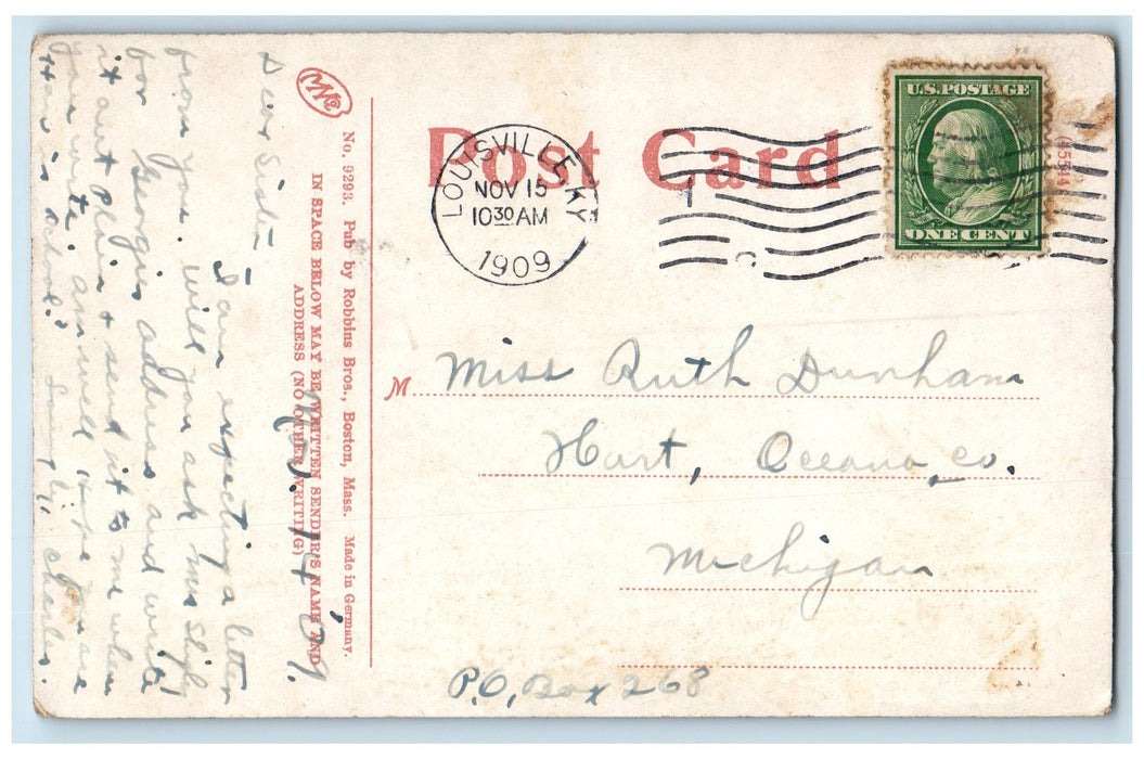 1909 Prospect Hill School Exterior Greenfield Massachusetts MA Posted Postcard