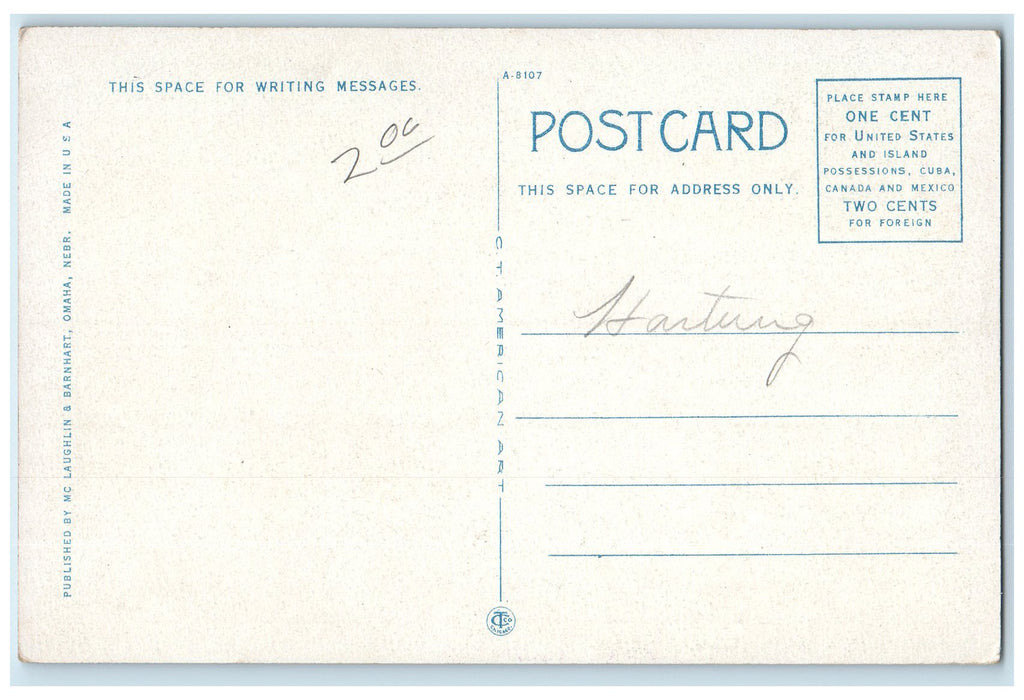 c1920s Stock Pens South Side Pigs Cows Scene Ohama Nebraska NE Unposted Postcard