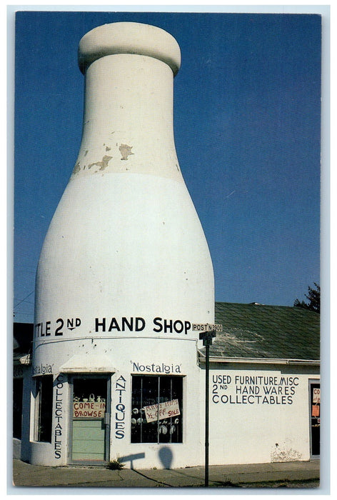 c1950's Betty Brown's Benewah Dairy Milk Bottle Spokane Washington WA Postcard