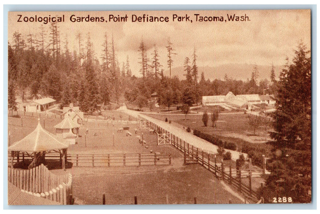 c1950's Zoological Gardens Point Defiance Park Tacoma Washington WA Postcard
