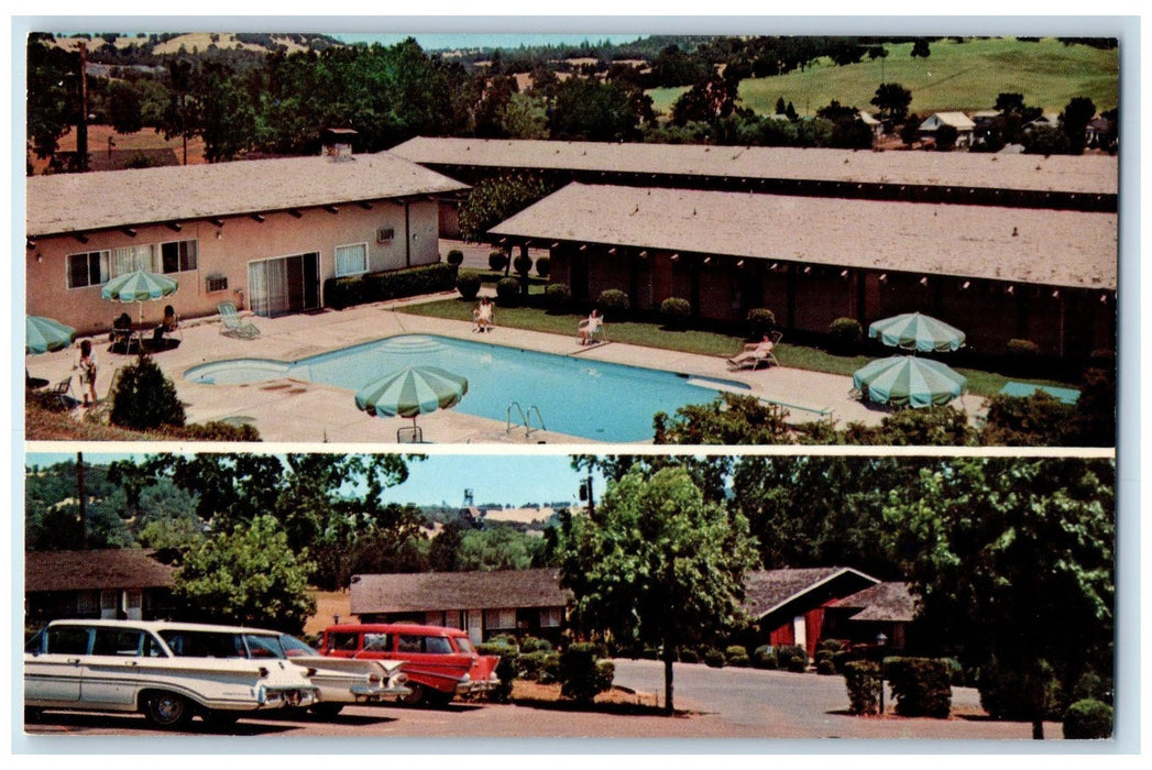 c1960s Jackson Holiday Lodge Country Club Apartments Scene Jackson CA Postcard