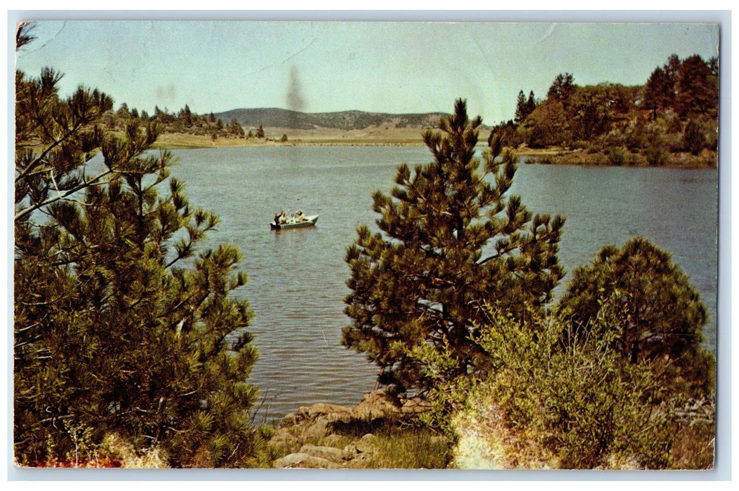1974 Cuyamaca Lake Fishing Canoeing Scene Resort Julian California CA Postcard
