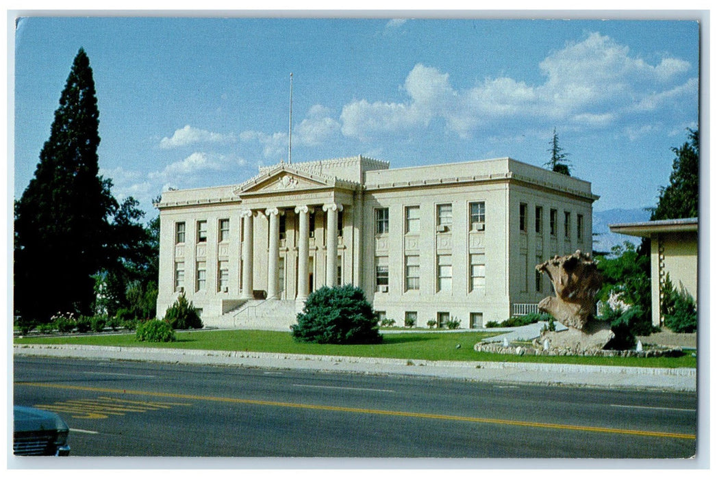 c1960s Inyo County Courthouse Exterior Roaside Independence CA Unposted Postcard
