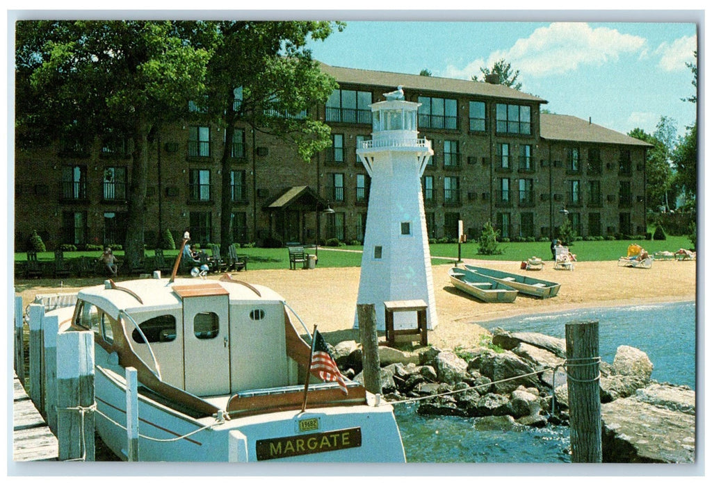 c1960's The Margate Four Season Lakefront Resort Laconia NH Unposted Postcard