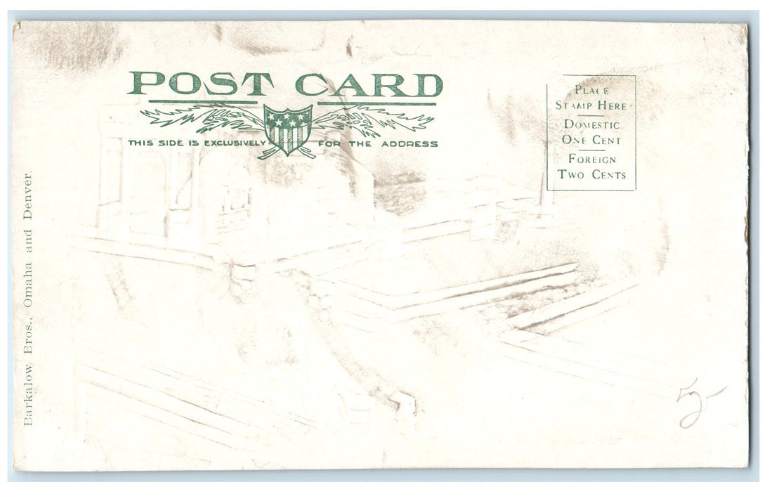 c1905s Union Station Exterior Roadside Omaha Nebraska NE Unposted Horse Postcard