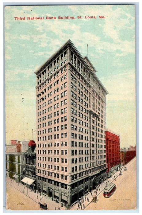 1913 Third National Bank Building St. Louis Missouri MO Posted Vintage Postcard