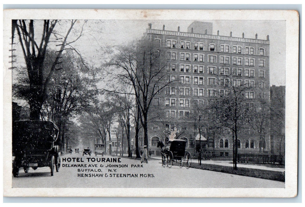 1910 Hotel Touraine Delaware Avenue & Johnson Park Buffalo New York NY Postcard