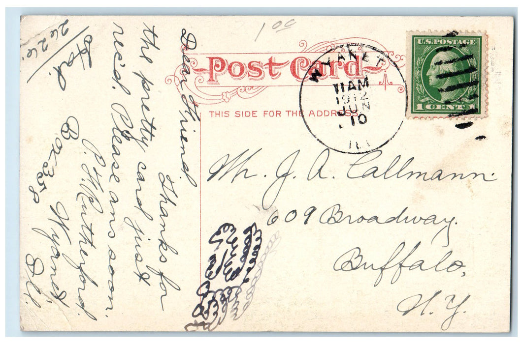 1910 Library And Art Building Univeristy Of Nebraska Lincoln NE Posted Postcard