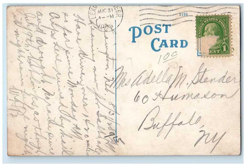 1928 Lincoln High School Exterior Roadside Lincoln Nebraska NE Posted Postcard