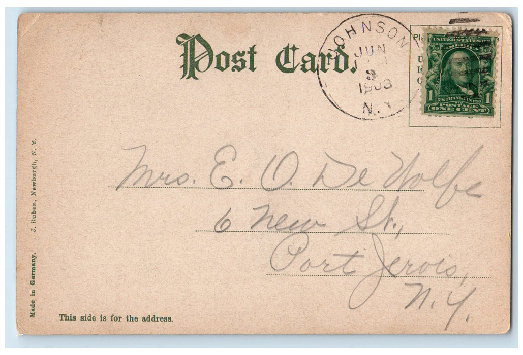 1908 Boat House Orange Lake Canoe Boats Newburgh New York NY Posted Postcard