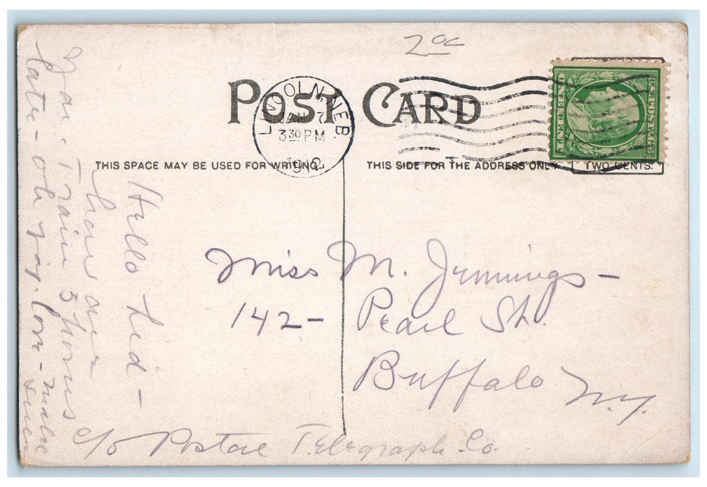 1912 Bird's-Eye View Of Lincoln Churches View Nebraska NE Posted Trees Postcard