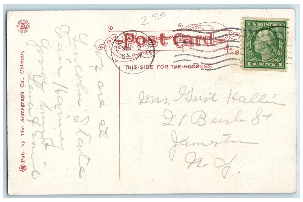 1915 Richards Building Exterior Roadside Lincoln Nebraska NE Posted Postcard