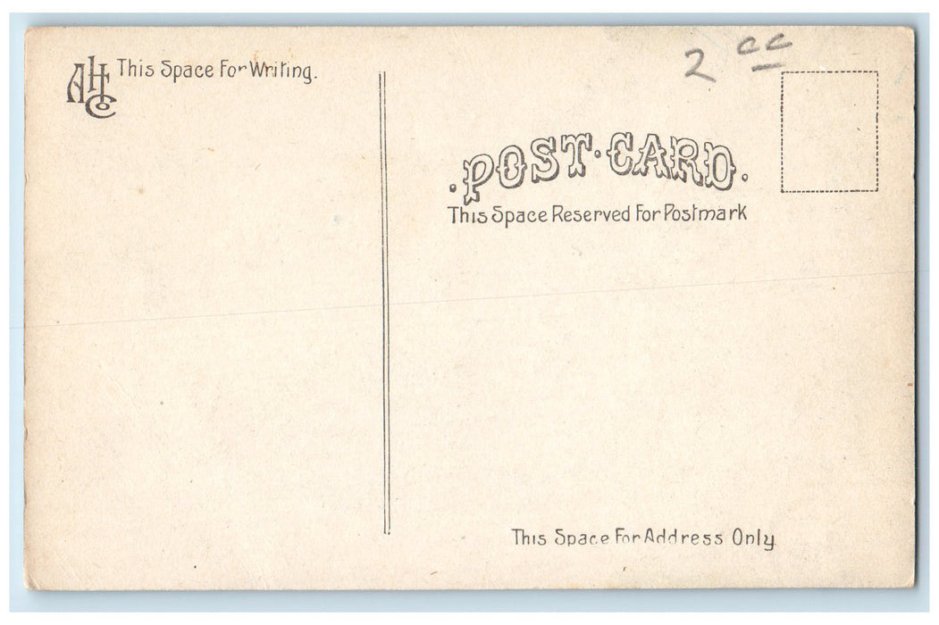 c1920s St. Michael's Catholic Church Scene Albion Nebraska NE Unposted Postcard