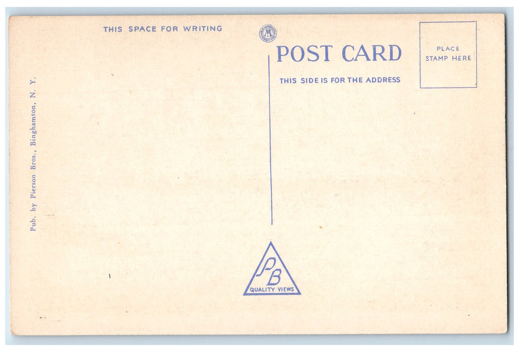 c1940s West Junior High School Exterior Binghamton New York NY Unposted Postcard