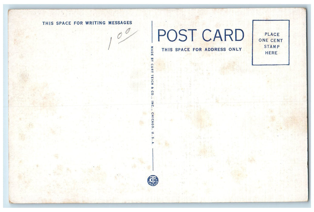 c1940s Aeroplane View Of Grand Island Buildings Nebraska NE Unposted Postcard