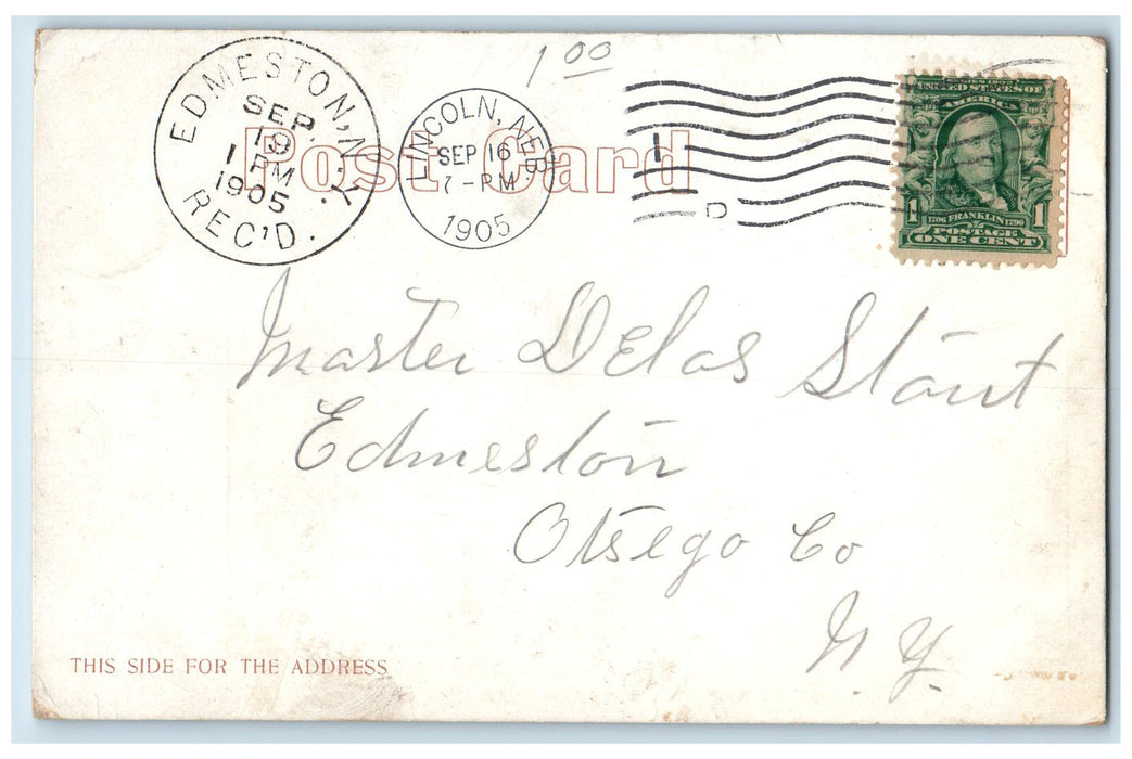 1905 State Capitol Bird's-Eye View Lincoln Nebraska NE Posted Vintage Postcard