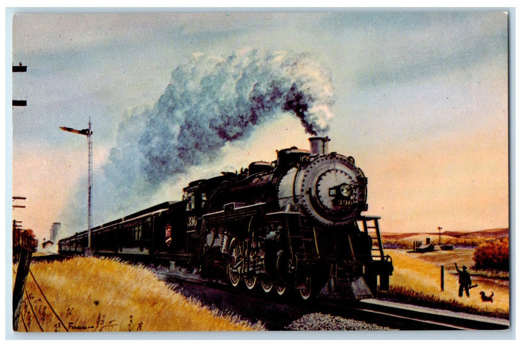 c1940s Katy's Texas Special In The Glory Days Of Steam TE Steam Train Postcard