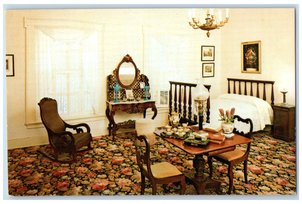c1950 Varner Hogg State Historical Park Interior West Columbia Texas TX Postcard