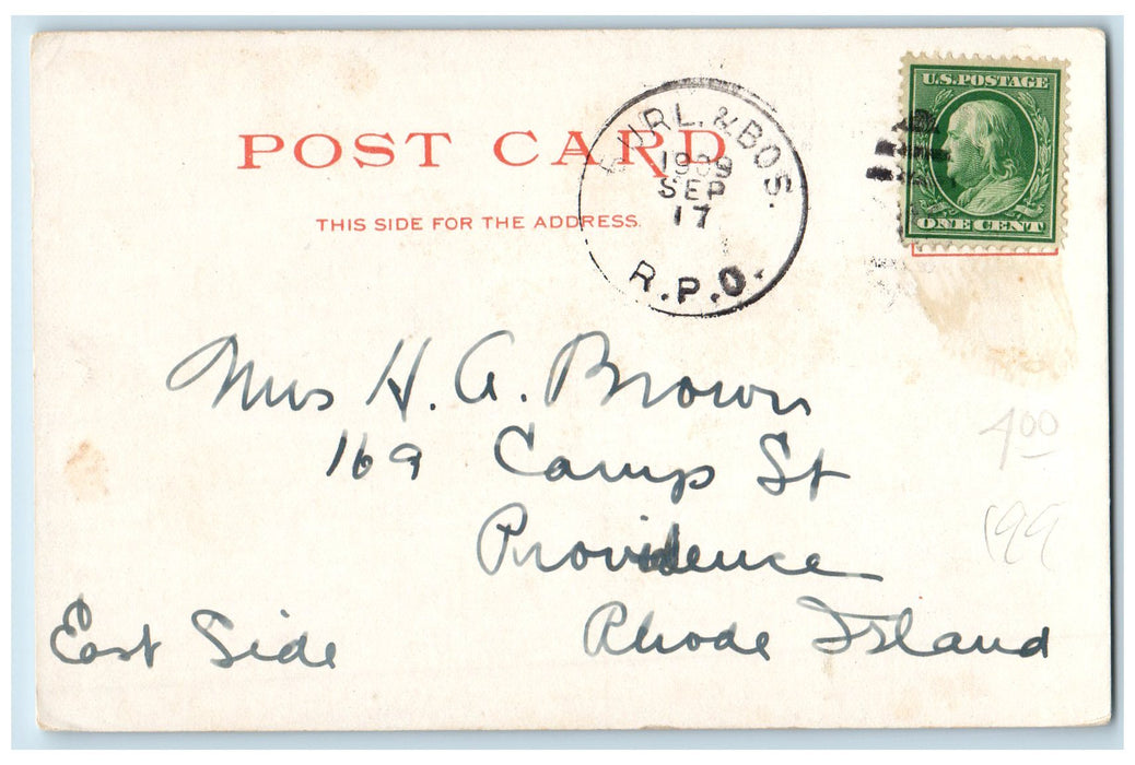 1909 West Street Residence Scene Keene New Hampshire NH Posted Vintage Postcard