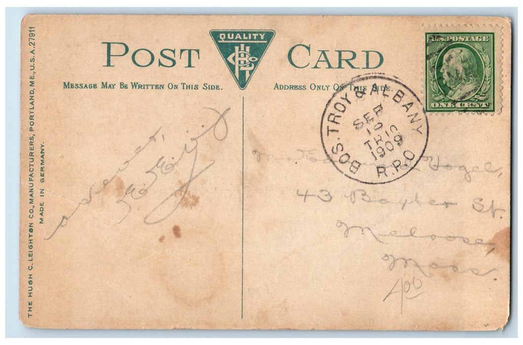 1909 Connecticut River East Deerfield Massachusetts MA Posted Vintage Postcard