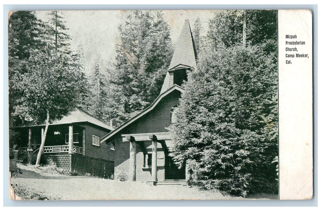 1909 Mizpah Presbyterian Church Exterior View Camp Meeker California CA Postcard