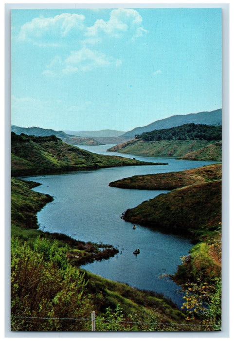 c1950's Lake Casitas Restaurant Vacationland Playground Motels Camp CA Postcard