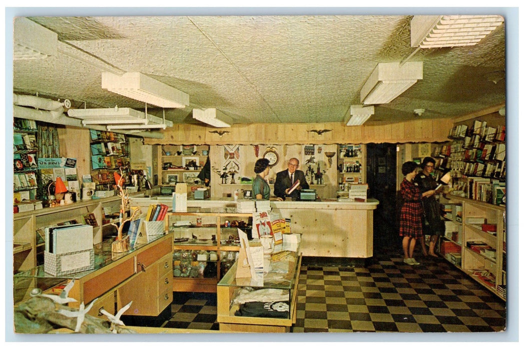 c1950 Golden Eagle Books Campus Shoppe Bloomfield College Bloomfield NJ Postcard