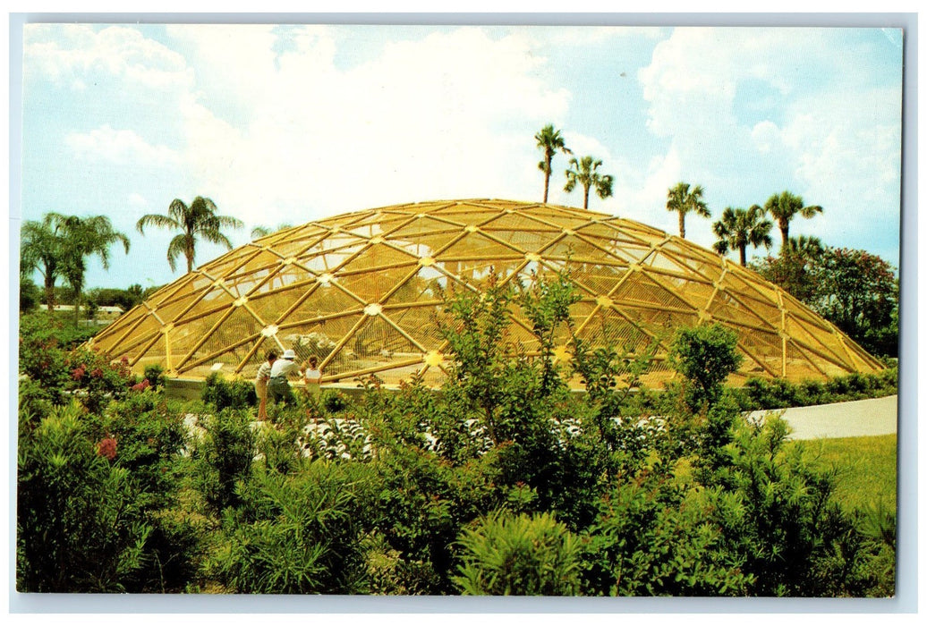 c1960s Geodesic Dome Home Of Exotic Birds Tampa Florida FL Unposted Postcard