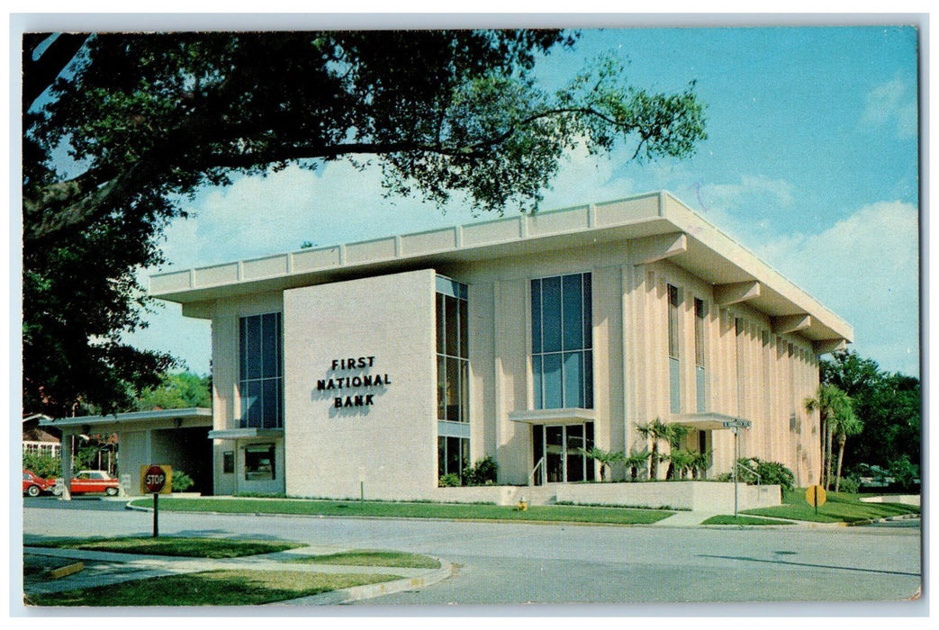 1964 The First National Bank Roadside Of Mount Dora Florida FL Posted Postcard