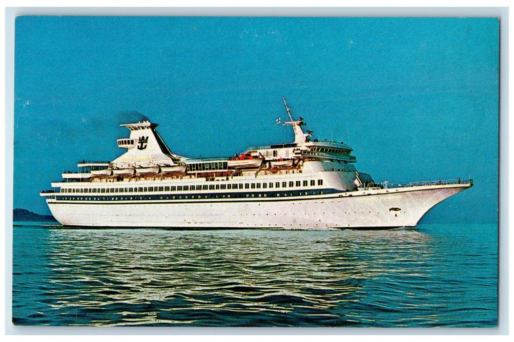 c1960s Royal Caribbean Cruise Line Scene Miami Florida FL Unposted Postcard