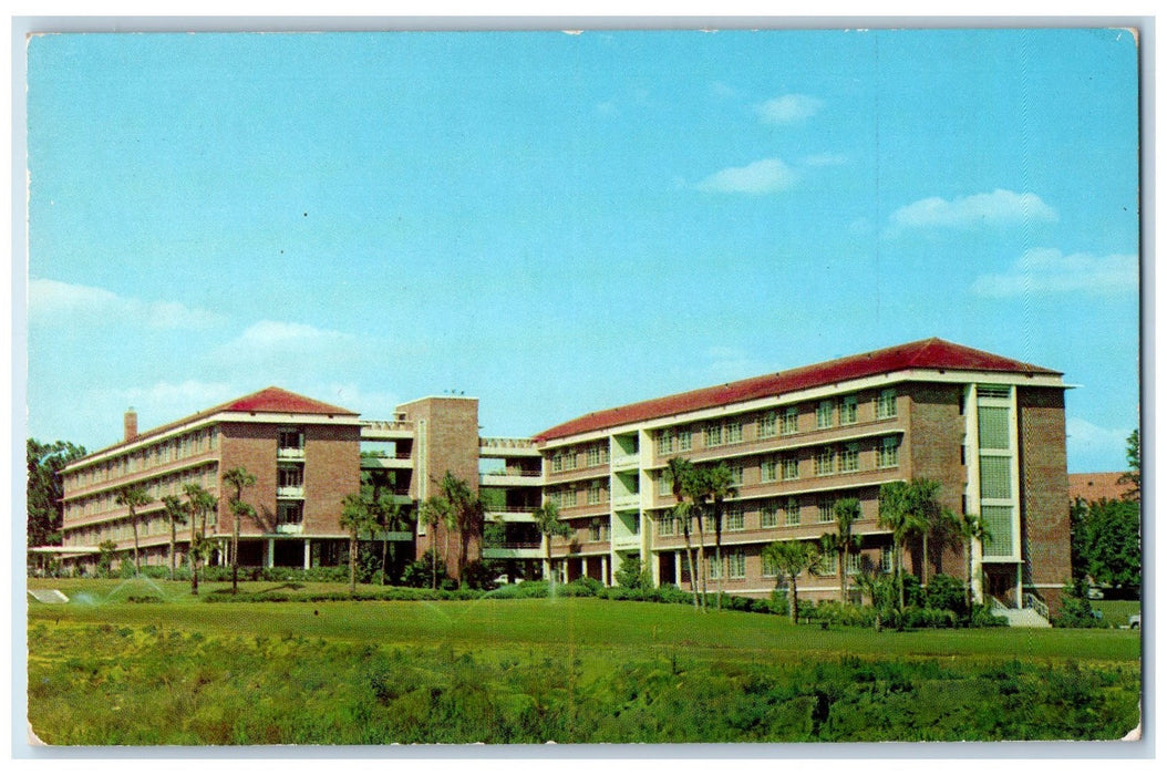 c1960s Mallory Yulee And Reid Halls Exterior Gainesville Florida FL Postcard