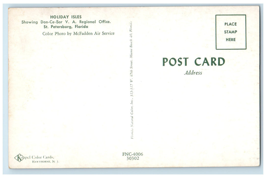 c1960s Holiday Isle Showing Don-Ce-Sar Scene St. Petersburg Florida FL Postcard