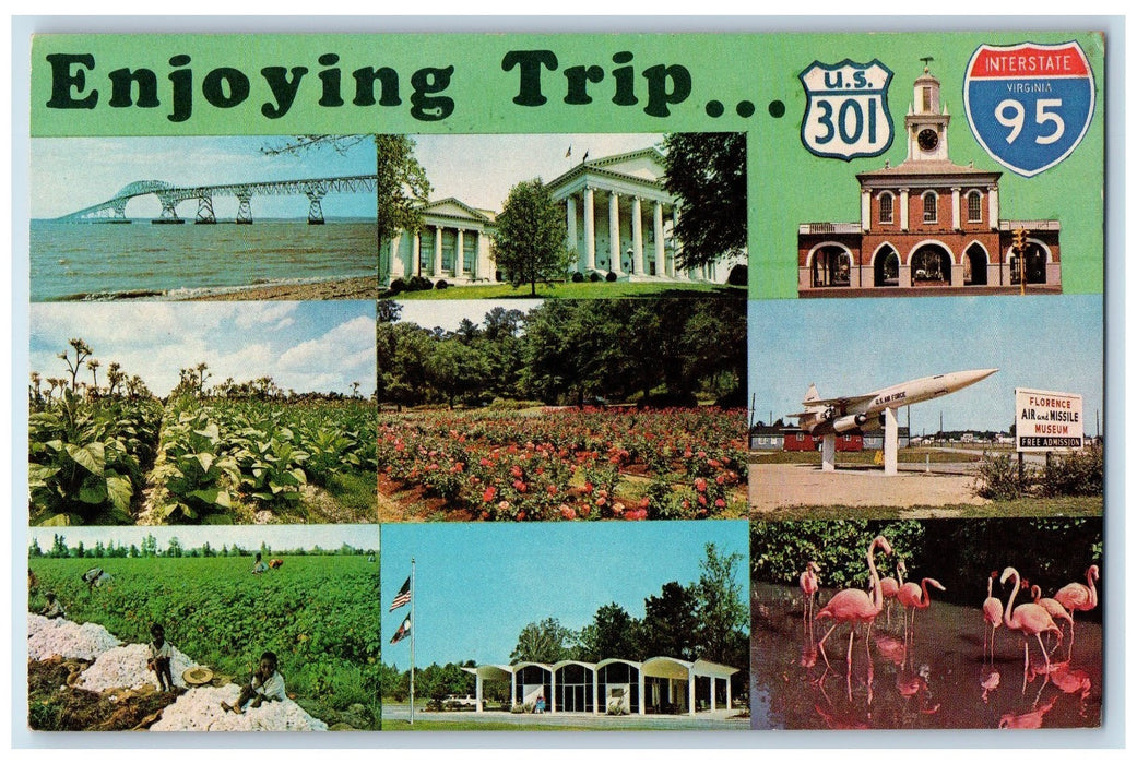 c1960s Having A Fine Trip On U.S. No. 301 And Interstate Florida FL Postcard