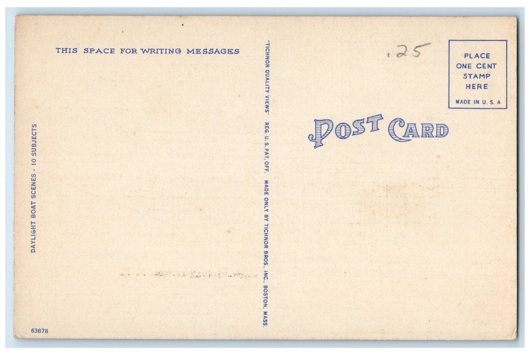 c1940s Thrilling Speed Boat Ride Lake Winnepesaukee New Hampshire NH Postcard