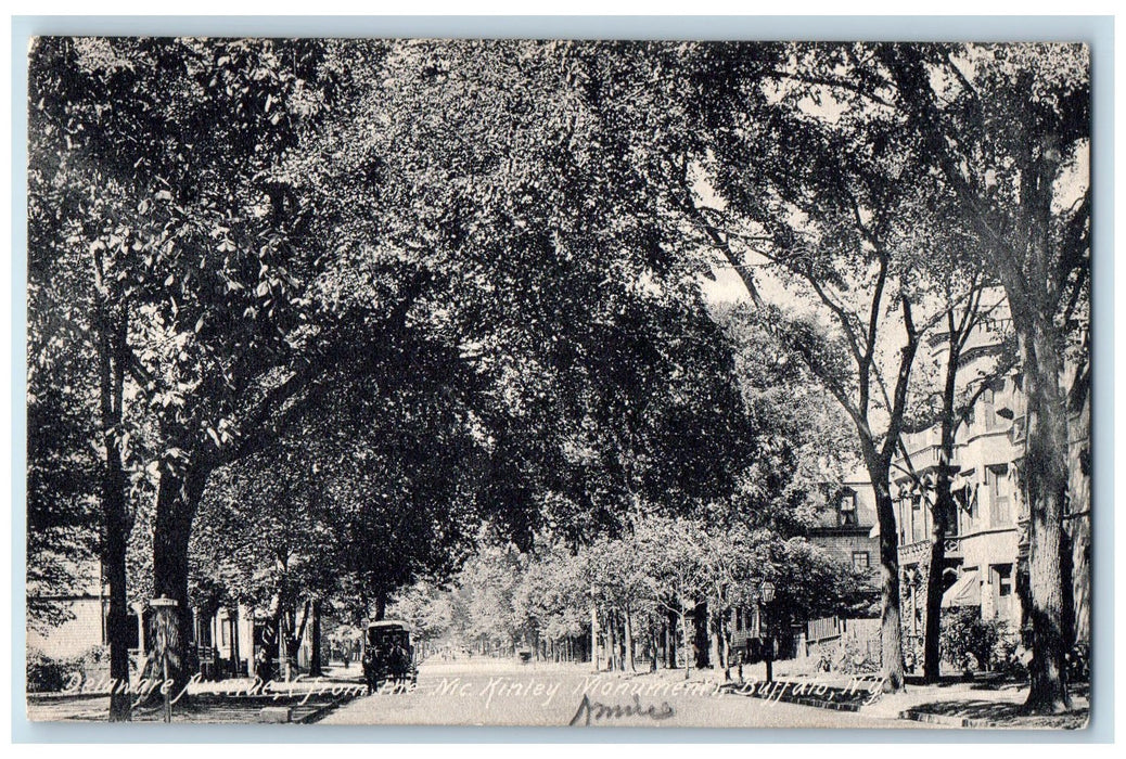 c1905s Delaware Avenue From The McKinley Monument Buffalo New York NY Postcard