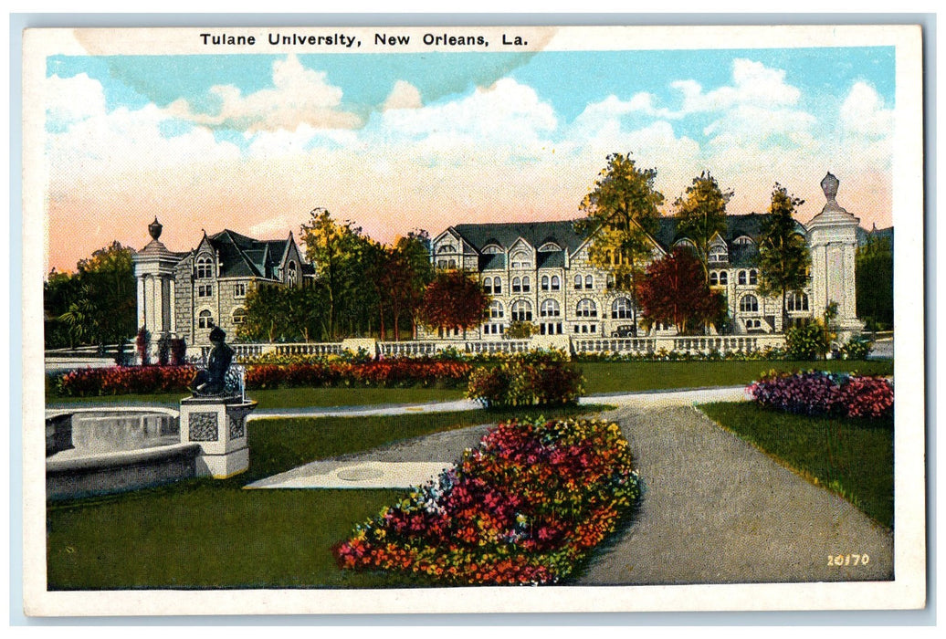 c1940's Tulane University Exterior New Orleans Louisiana LA Unposted Postcard