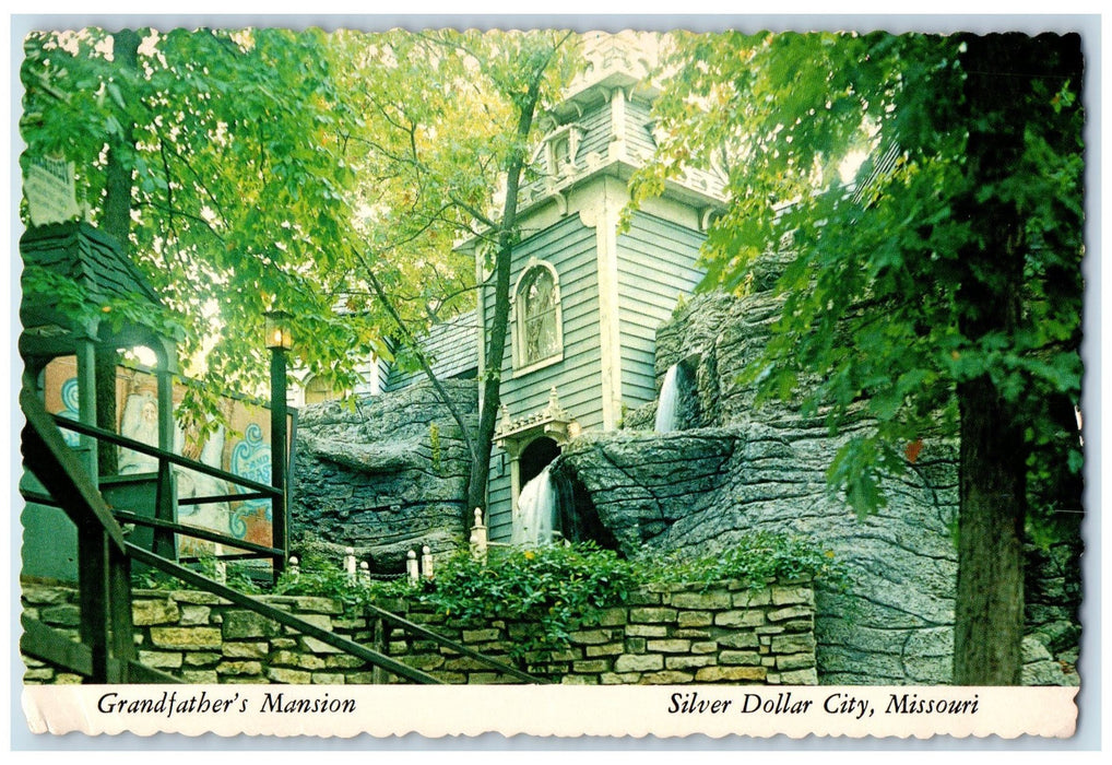 c1960s Grandfather's Mansion Silver Dollar City Missouri MO Unposted Postcard