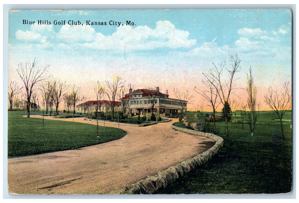 c1920s Blue Hills Golf Club Kansas City Missouri MO Unposted Vintage Postcard