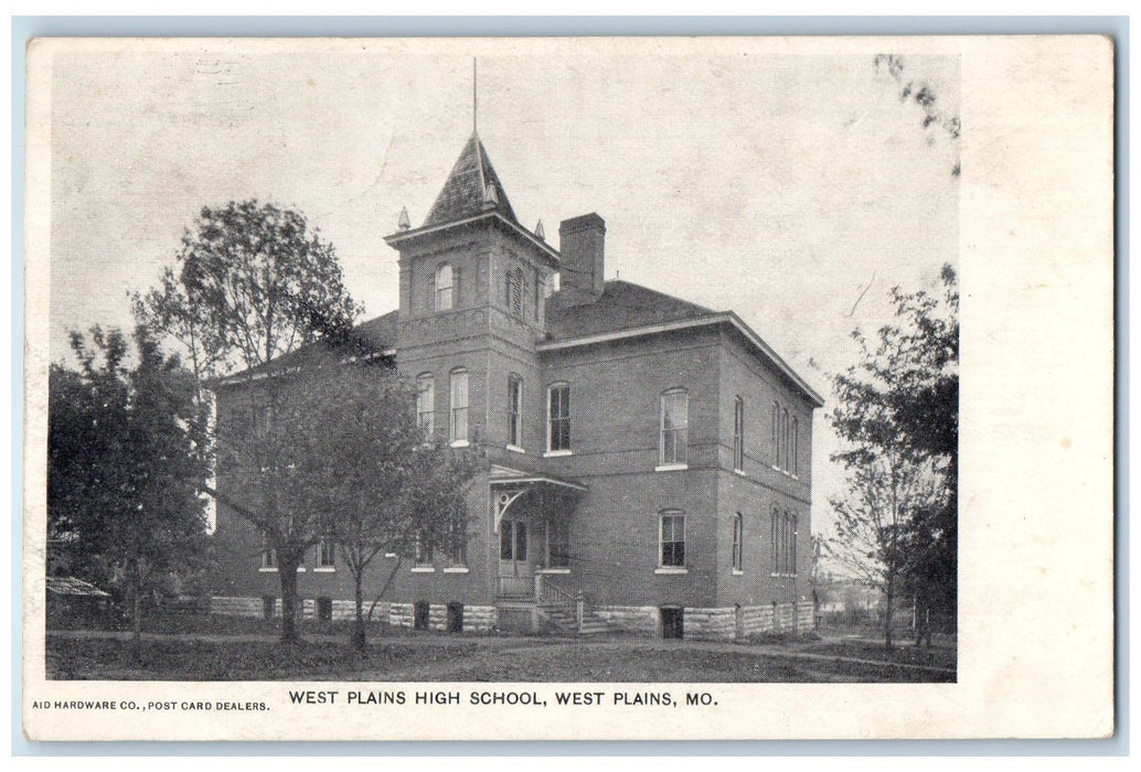 c1940s West Plains High School West Plains Missouri MO Unposted Vintage Postcard