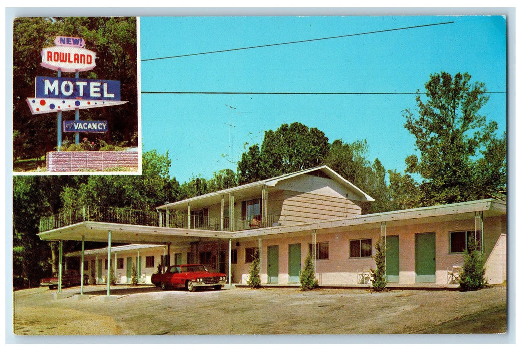 c1960's Rowland Motel Exterior Roadside Branson Missouri MO Unposted Postcard