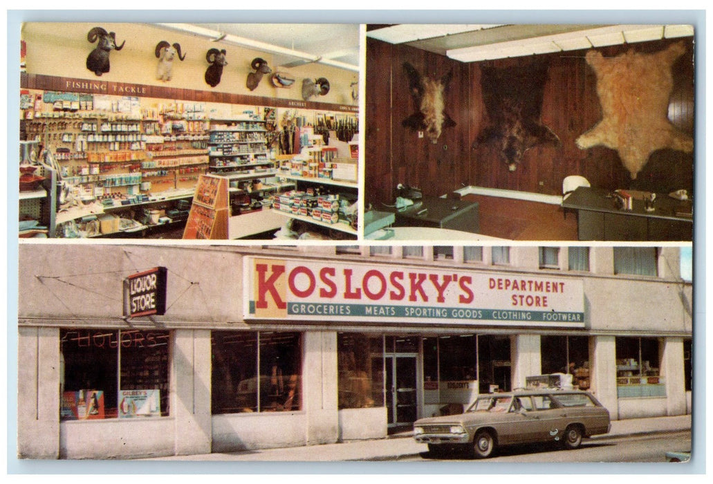 c1950's Koslosky's Dept. Store Groceries Beverages Palmer Alaska AL Postcard