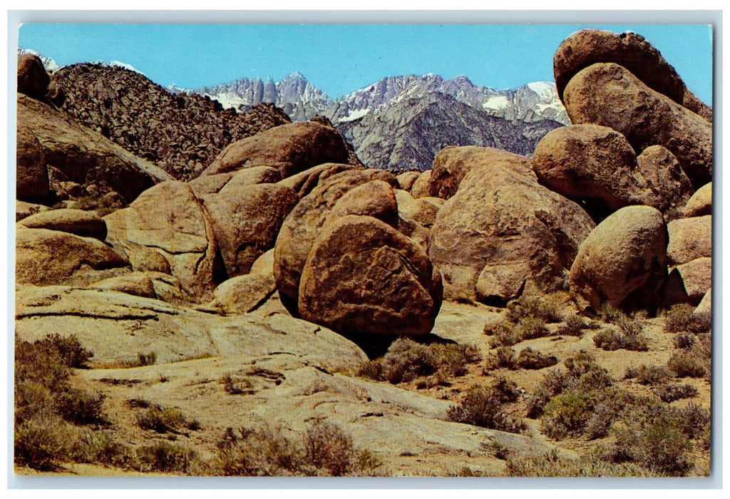 c1950's Alabama Hills Worn Erosions Queer Shapes Mt. Whitney Alabama AL Postcard