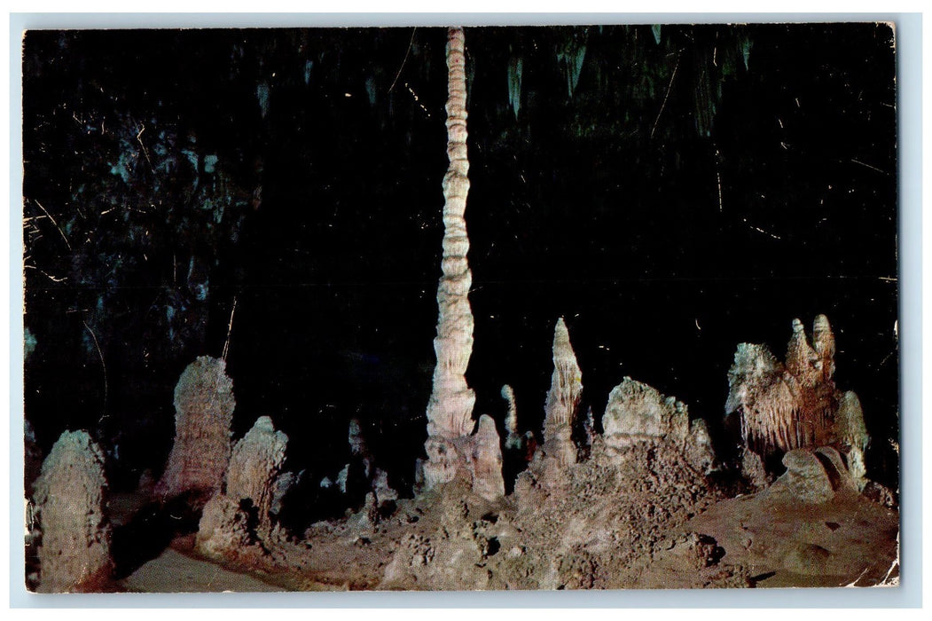 1953 Totem Pole Big Room Carlsbad Caverns National Park New Mexico NM Postcard